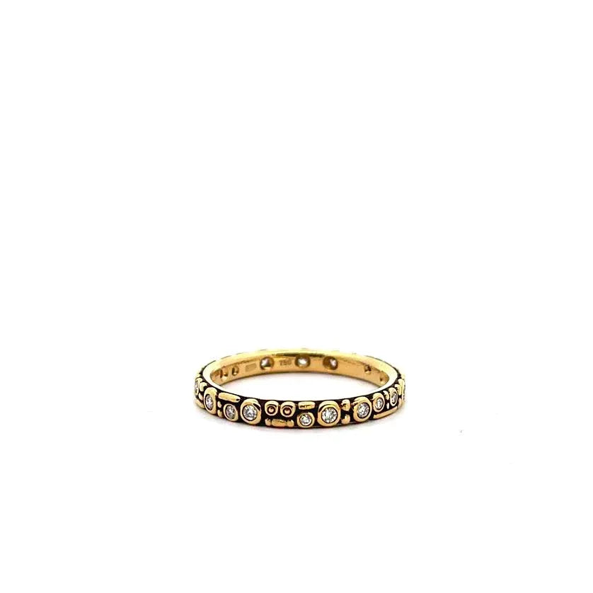 18K and Diamond " Mini 62" Thin Band