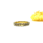Yellow Gold Carved and Textured Band