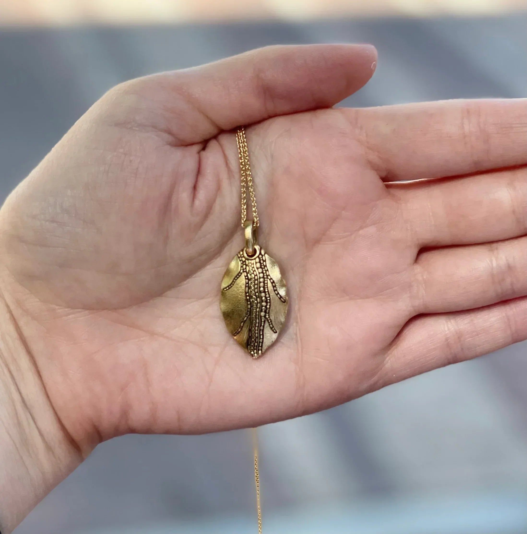 Gold Leaf Pendant