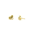 Yellow Gold and Diamond Bezel Studs