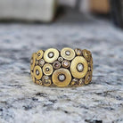 Yellow Gold and Diamond Ocean Dome Ring