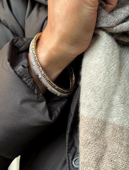 Platinum and Diamond Bangle Bracelet