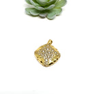 Yellow Gold and Diamond Cushion Pendant