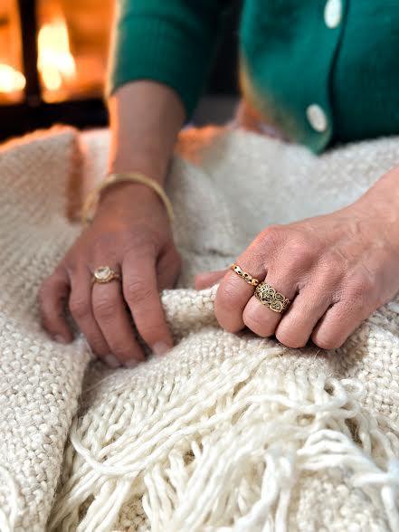 Yellow Gold Lotus Ring