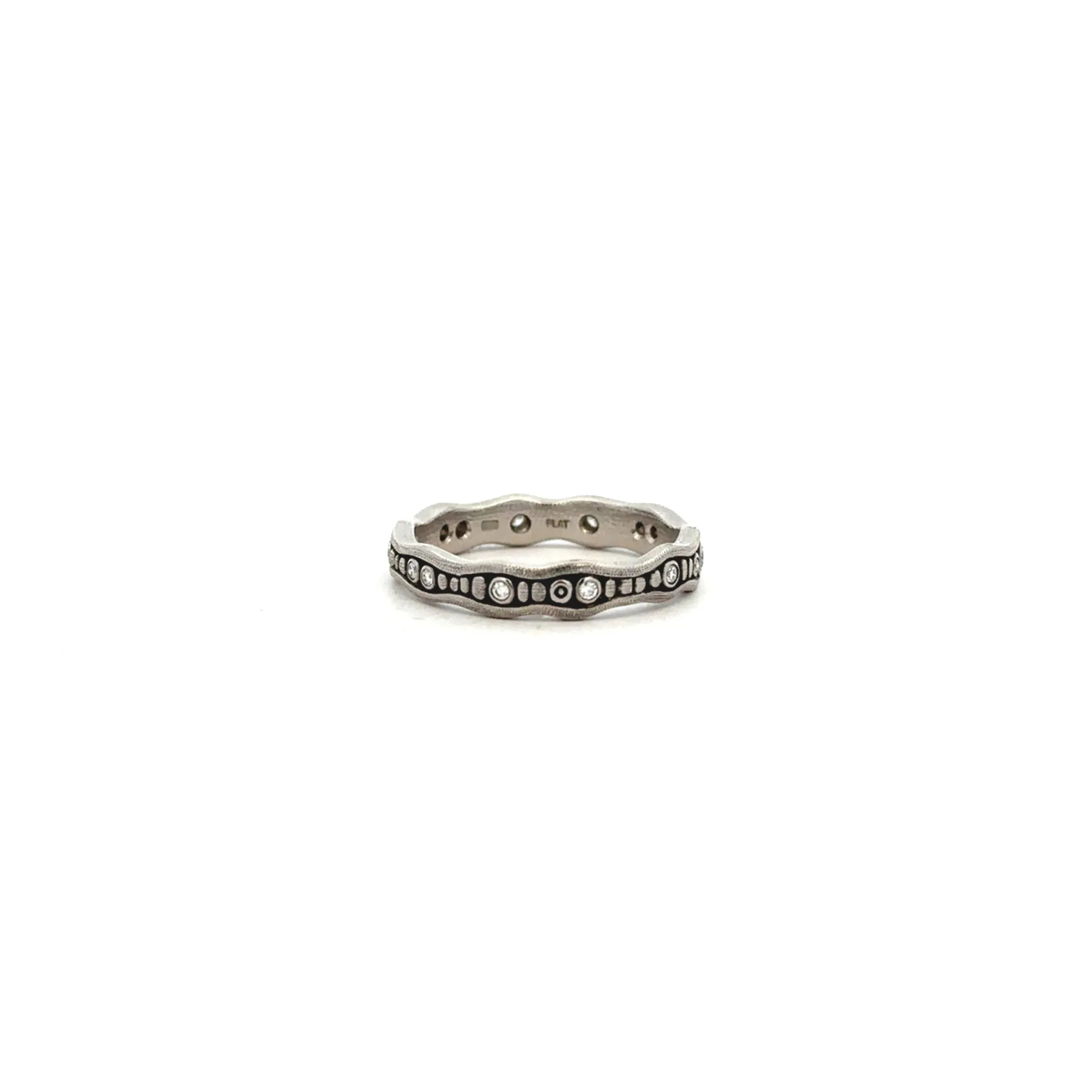 Men's Platinum "Sparkling Stream" Diamond Band