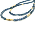 Mixed Blue Sapphire and Gold 'Flora' Necklace