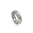Platinum and Natural Colored Diamond Band