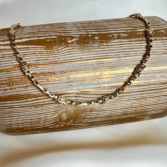 Yellow Gold and Diamond Path Necklace