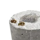 Yellow Gold and Diamond Bezel Studs