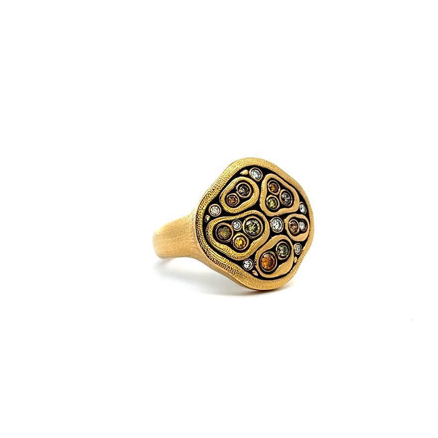 Natural Diamond Swirling Water Ring