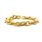 Yellow Gold and Diamond Oval Link Bracelet