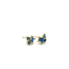 18 karat Yellow Gold and Sapphire Cluster Studs