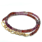 18 karat Yellow Gold and Mali Garnet Necklace