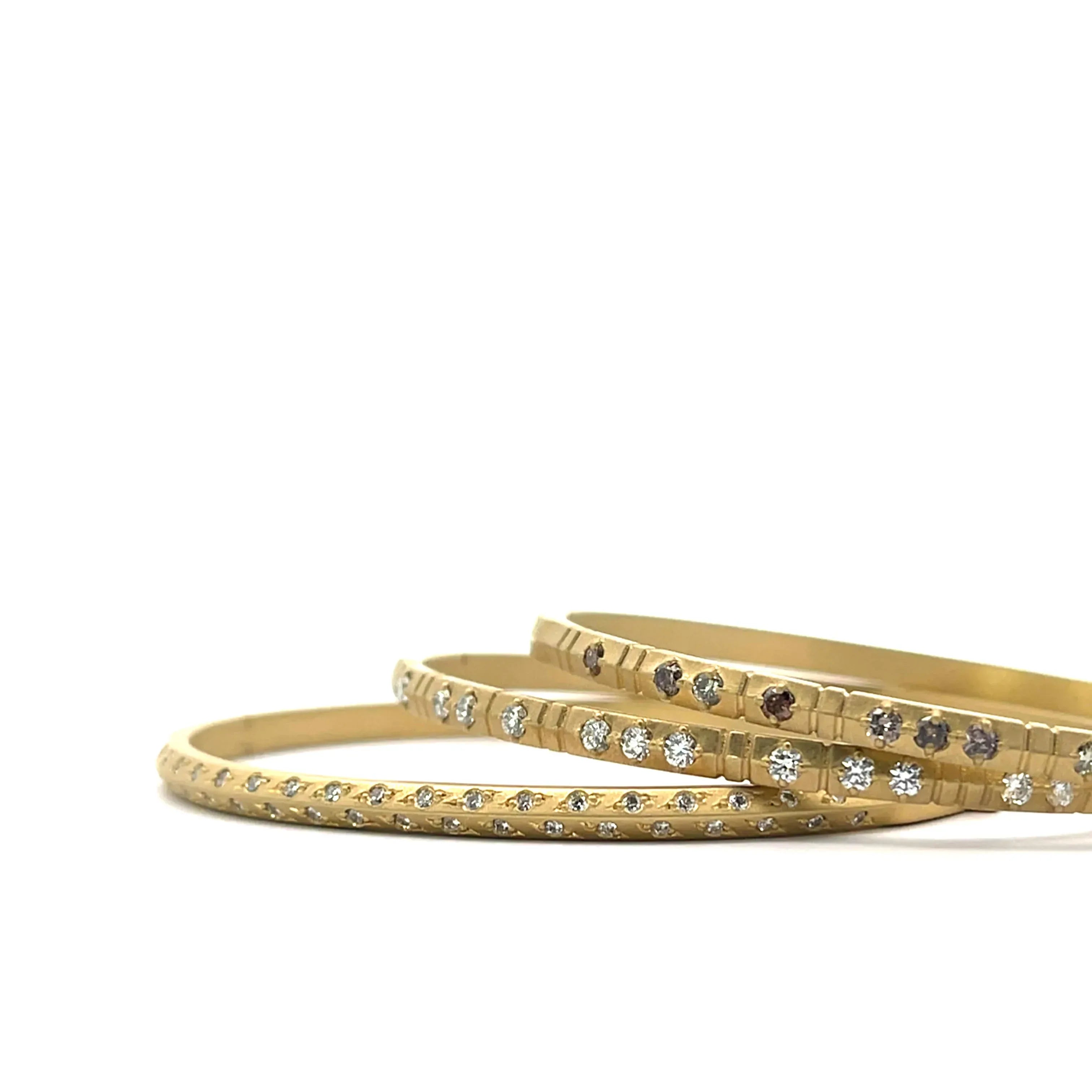 Natural Colored Diamond Carved Bracelet