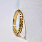Yellow Gold Sapphire Knife Edge Band