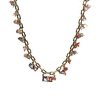 18 karat Yellow Gold and Gemstone Fringe Necklace