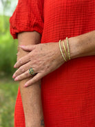 Natural Colored Diamond Carved Bracelet