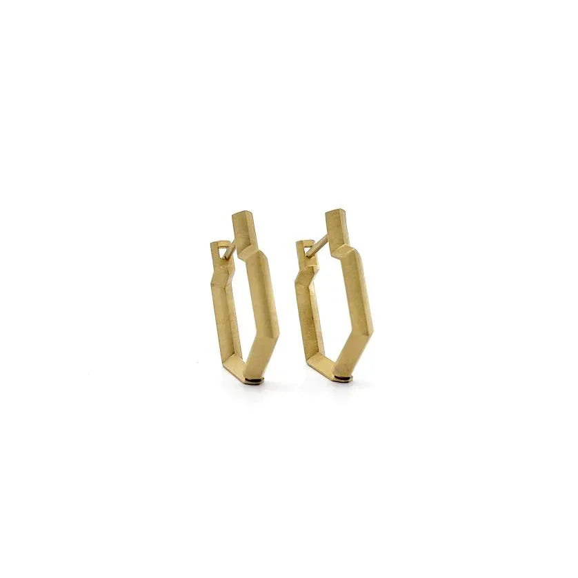 18 karat Yellow Gold Small Point Hoops