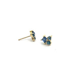18 karat Yellow Gold and Sapphire Cluster Studs