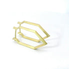 Gold Knife Edge 30mm Geometric Hoops