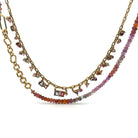 18 karat Yellow Gold and Gemstone Fringe Necklace