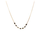 Black Diamond Long Textile Necklace