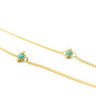 Yellow Gold Turquoise Textile Necklace