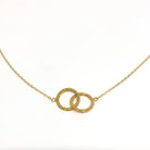 Large 18k Interlocking Circle Necklace