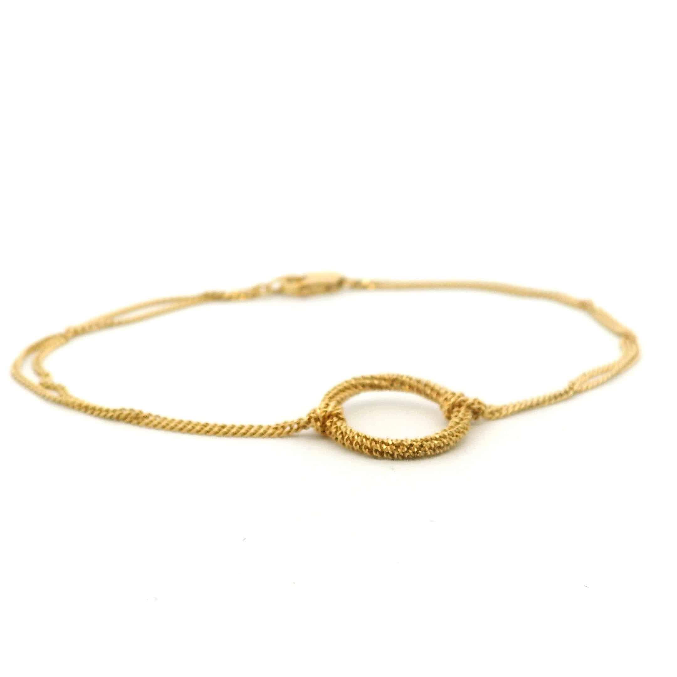 Yellow Gold Circle Bracelet
