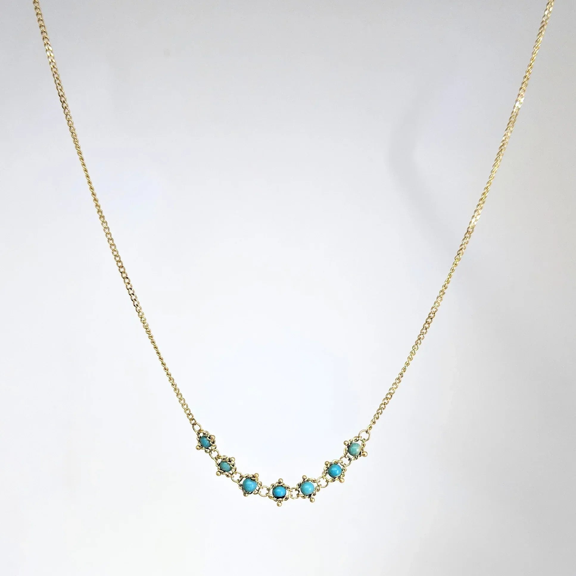 Turqoise Textile Necklace