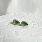 Columbian Emerald Stud Earrings
