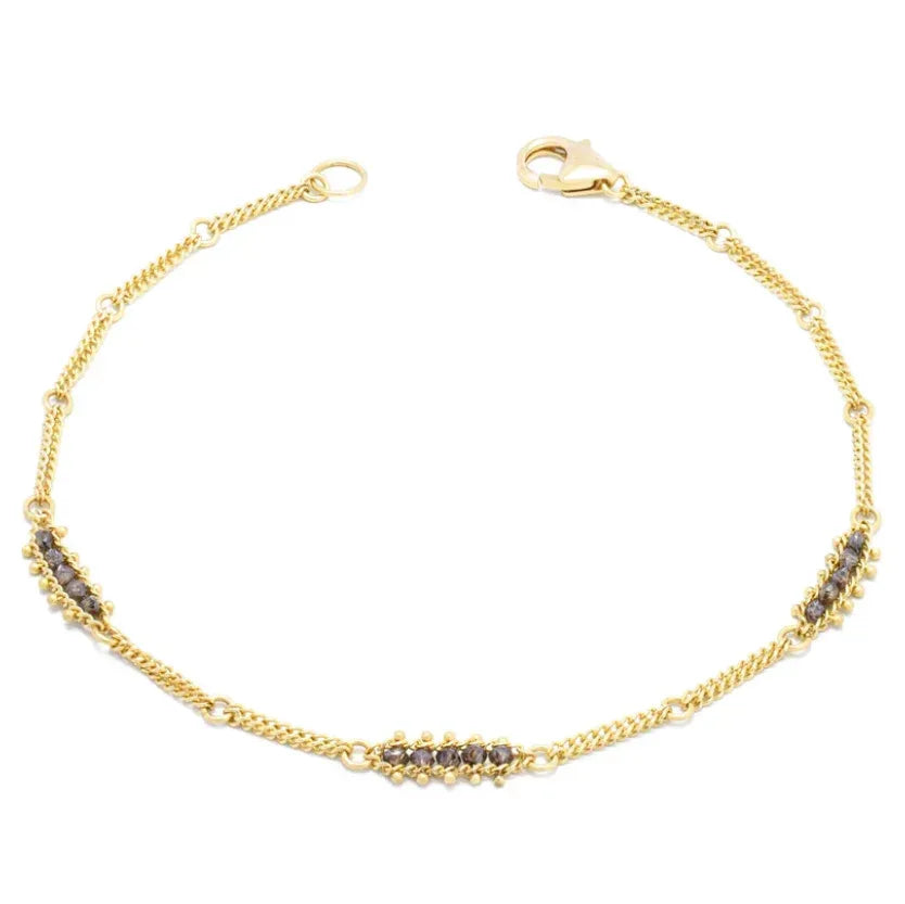 Champagne Diamond Station Bracelet
