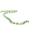 Yellow Gold Turquoise Textile Necklace