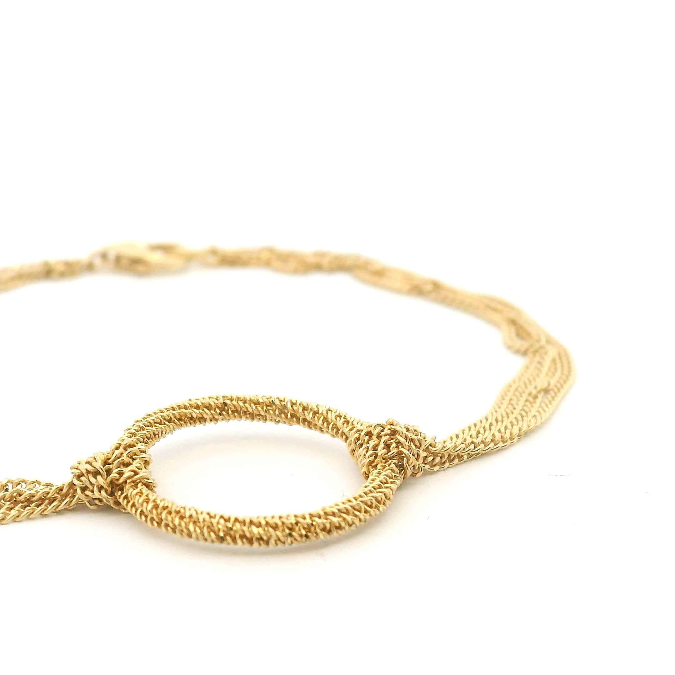 18 Karat Yellow Gold "Knotted circle bracelet"