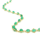 Yellow Gold and Emerald Textile Necklace