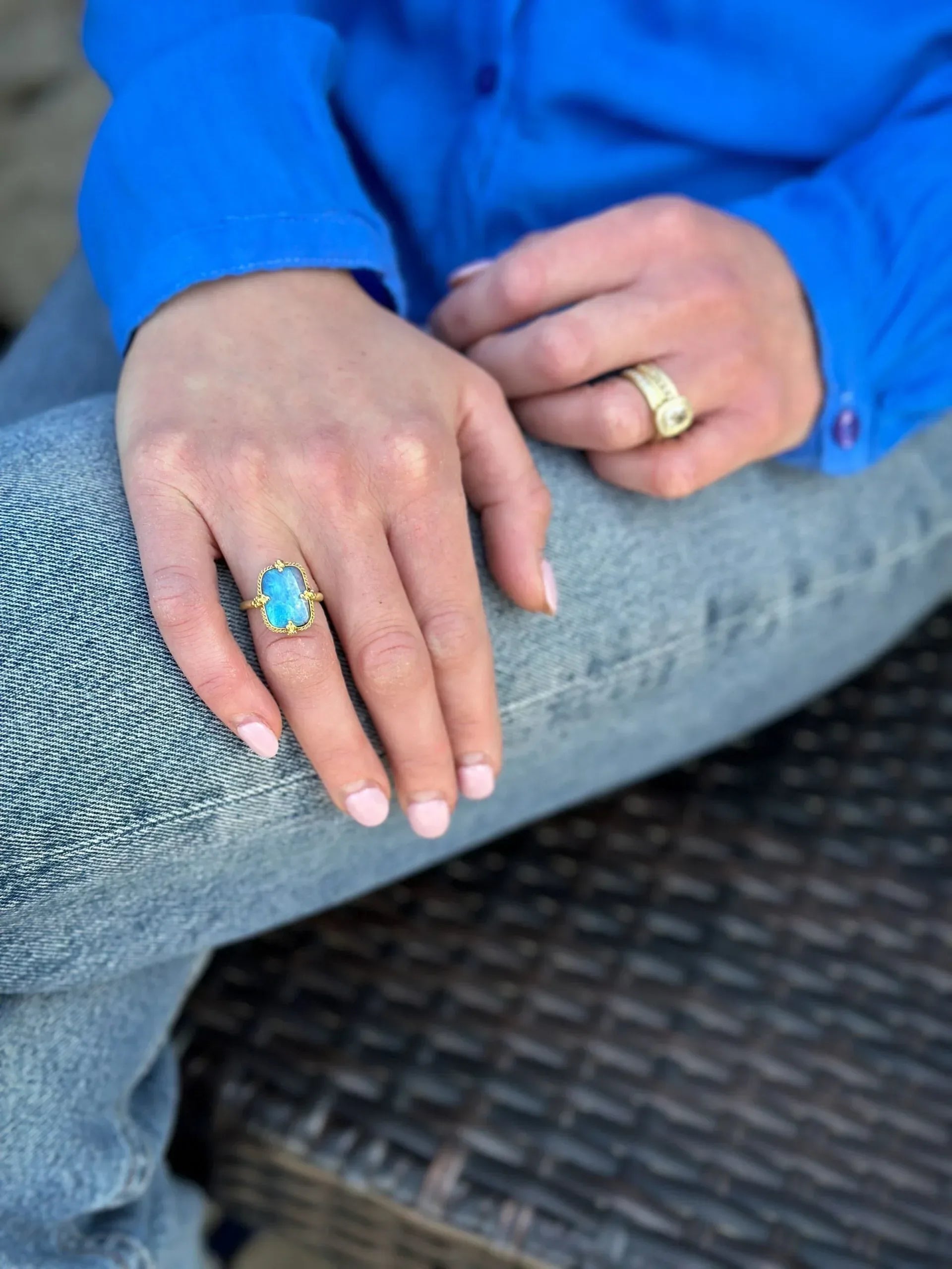 6.33CT Boulder Opal RIng