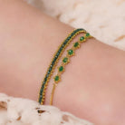 Blue Diamond Textile Bracelet