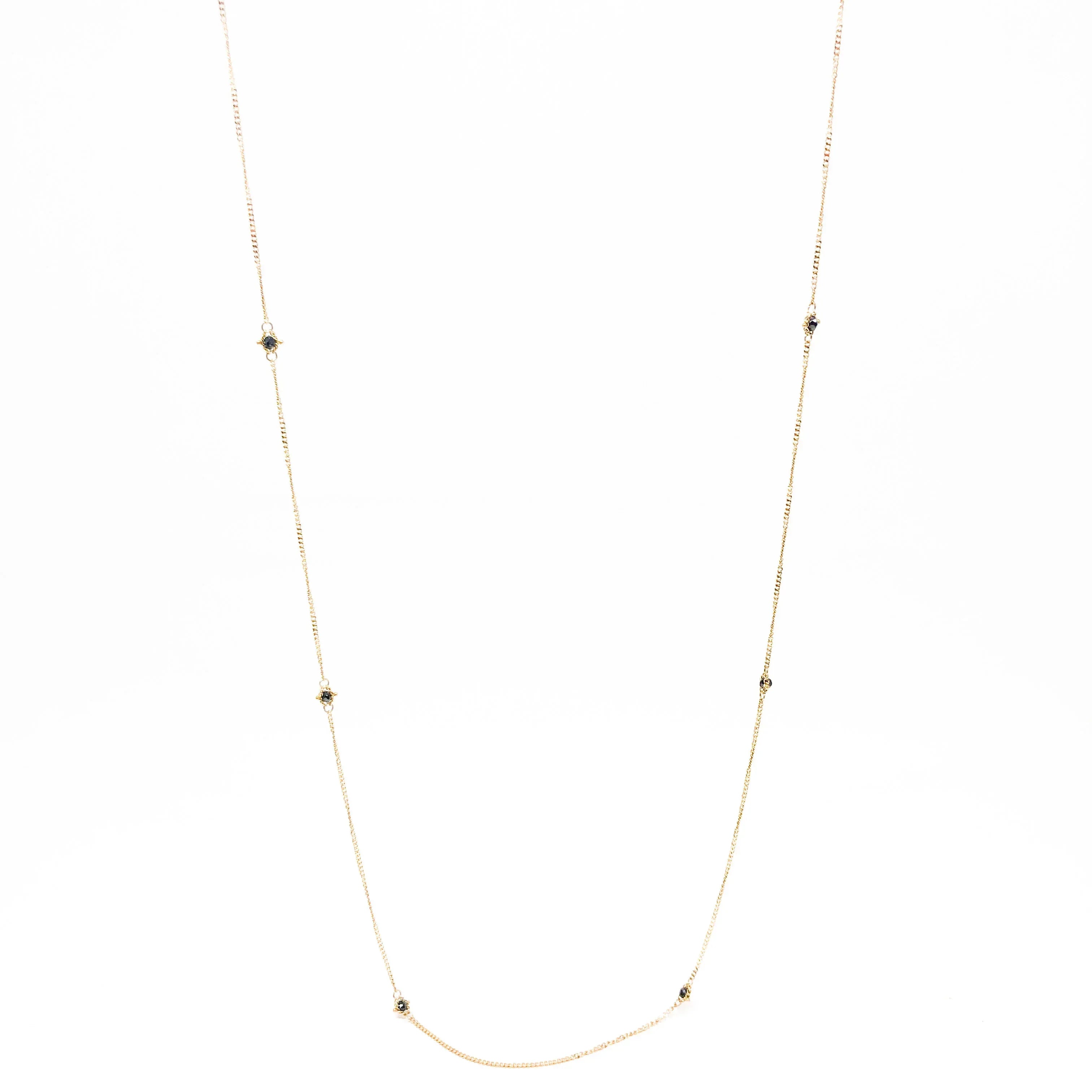 Black Diamond Single Station 36" Necklace