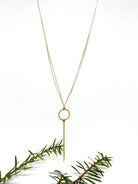 Yellow Gold Lariet Style Necklace