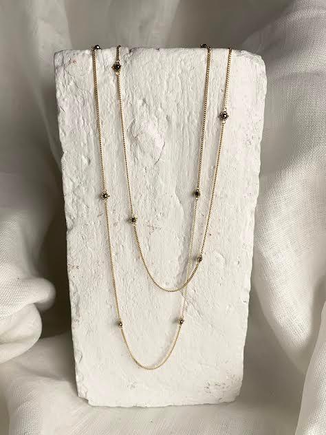 Black Diamond Single Station 36" Necklace