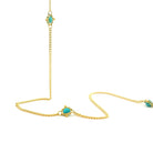 Yellow Gold Turquoise Textile Necklace
