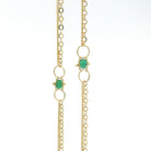 Yellow Gold and Emerald Station Necklace