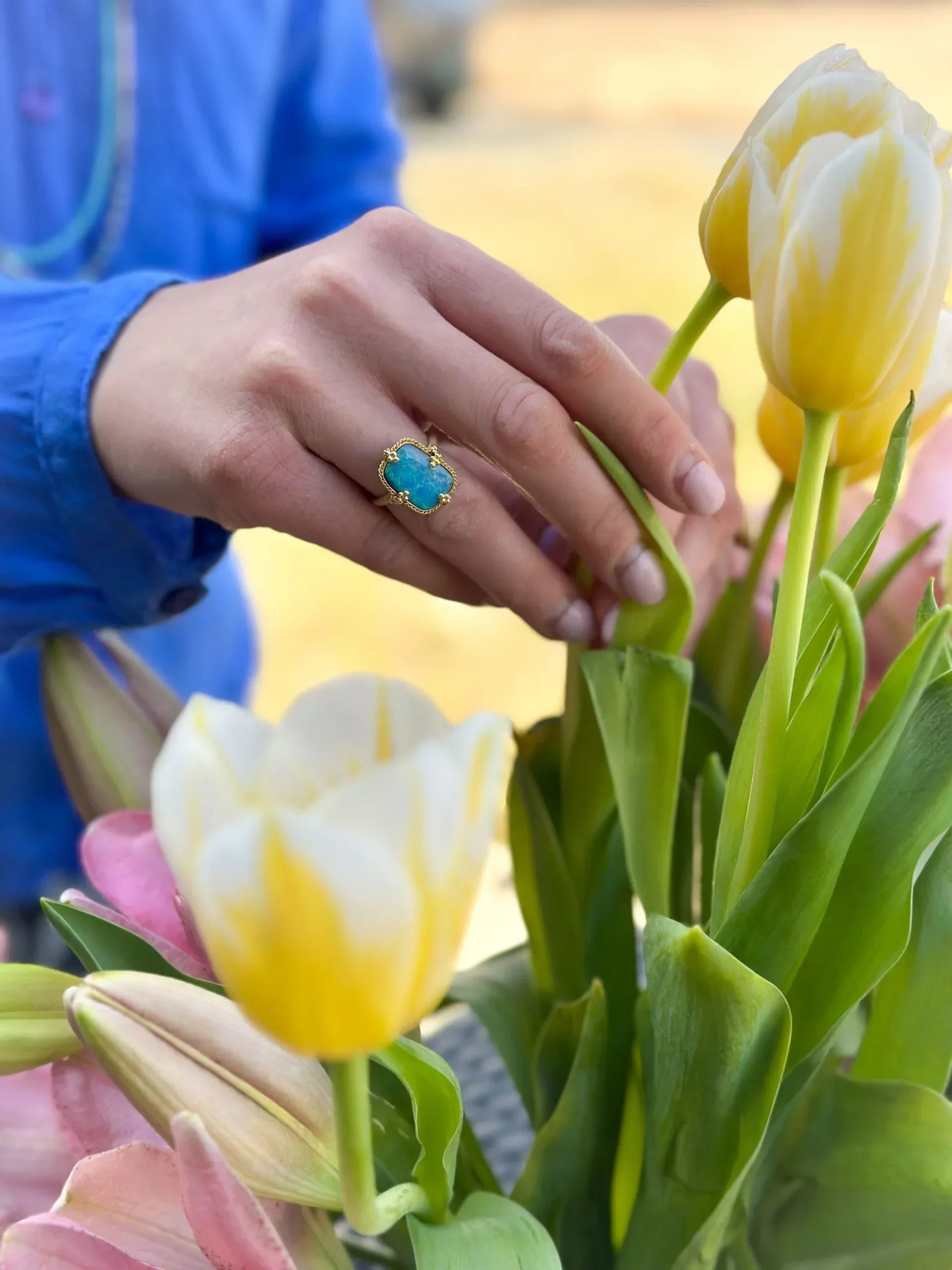 6.33CT Boulder Opal RIng