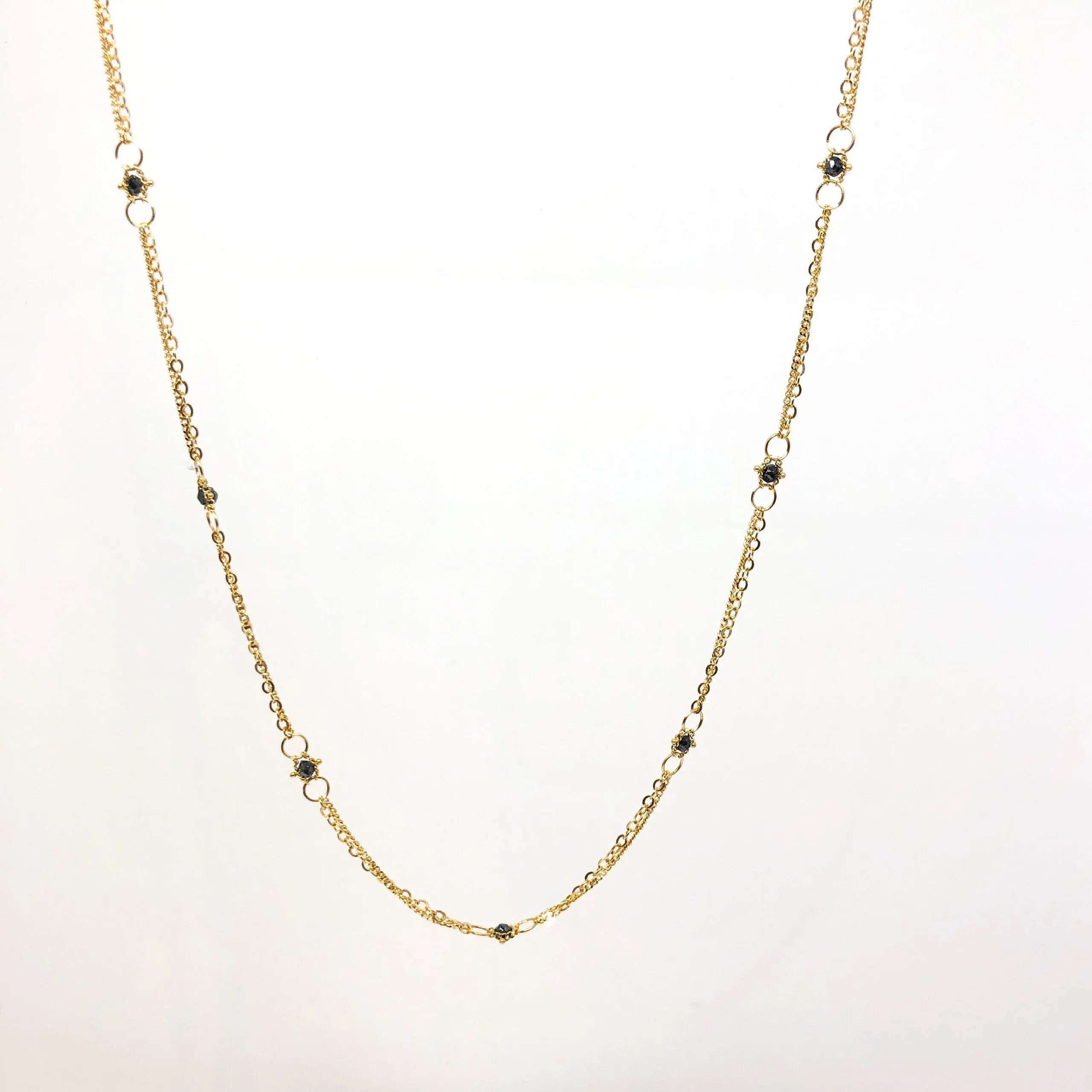 Whisper Chain with Black Diamonds