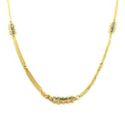 Yellow Gold and Grey Diamond Textile Station Necklace