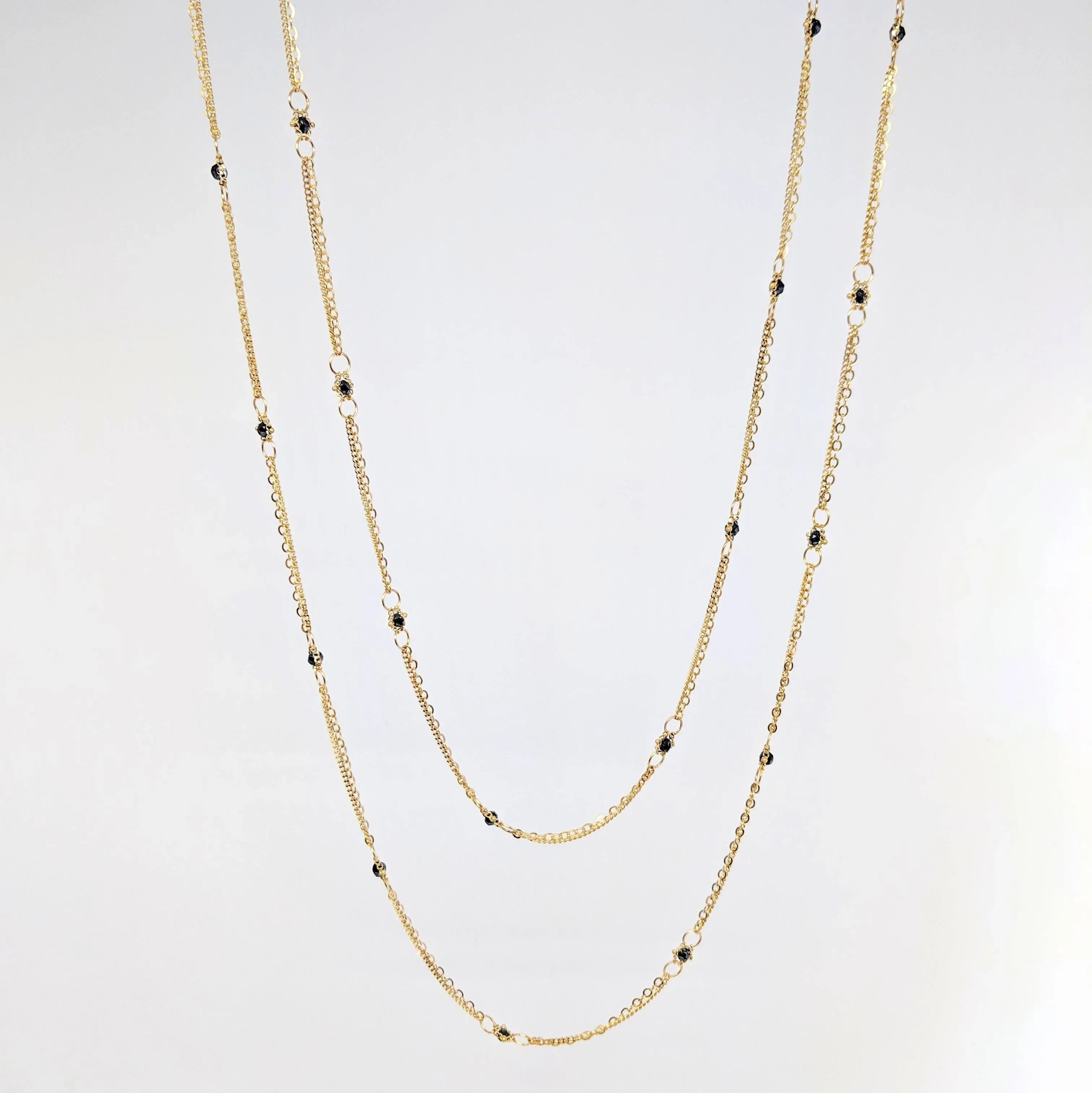 Whisper Chain with Black Diamonds