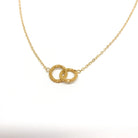 Small 18k Interlocking Circle Necklace