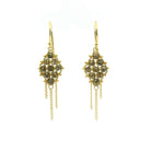 Champagne Diamond Kite Textile Earrings