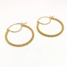 18k Stardust Hoop Earring
