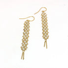 Pearl Long Textile Earring